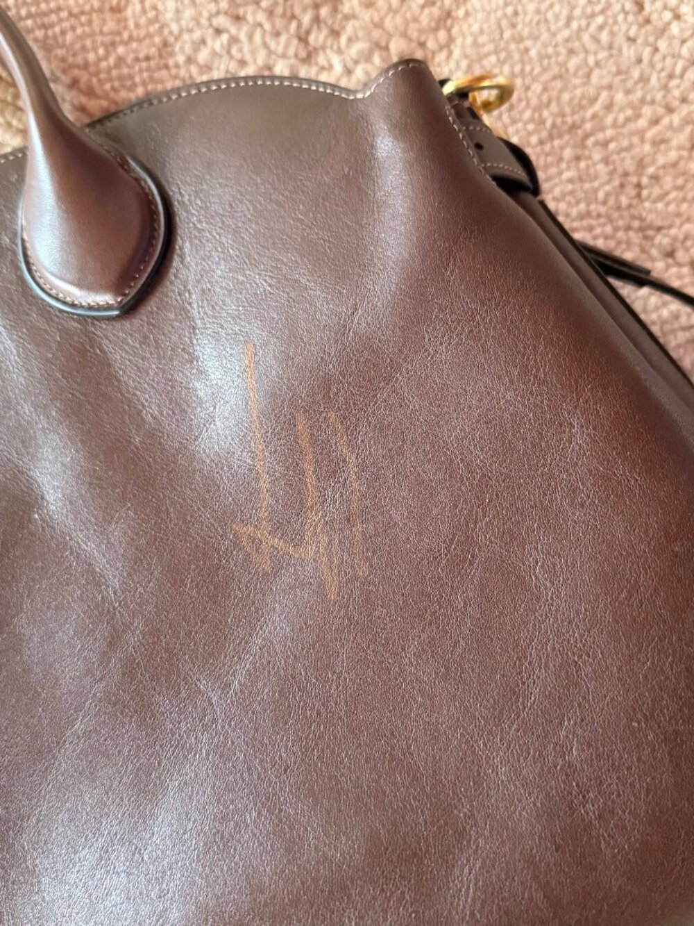COACH Empire Large Soft Leather Carryall Bag 40 (Maple) - Picture 6 of 7